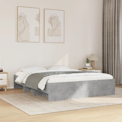 Bed Frame | Concrete grey | Engineered wood, Plywood | Double | Bed Frame