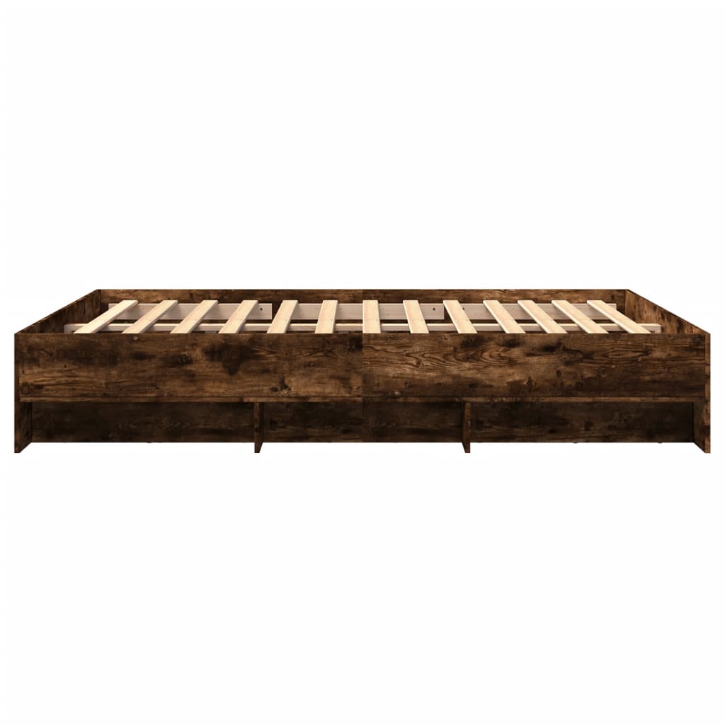 Bed Frame | Smoked Oak | Engineered wood | 160x200 cm | Bed Frame