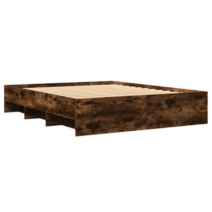 Bed Frame | Smoked Oak | Engineered wood | 160x200 cm | Bed Frame