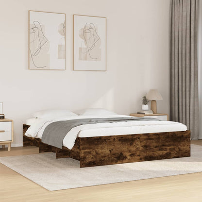 Bed Frame | Smoked Oak | Engineered wood | 160x200 cm | Bed Frame
