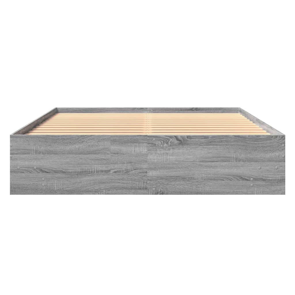 Bed Frame | Grey Sonoma | Engineered wood, Plywood | Double | Bed Frame