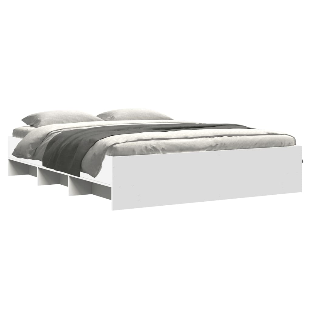 Bed Frame | White | Engineered wood | King | Bed Frame | Rectangular