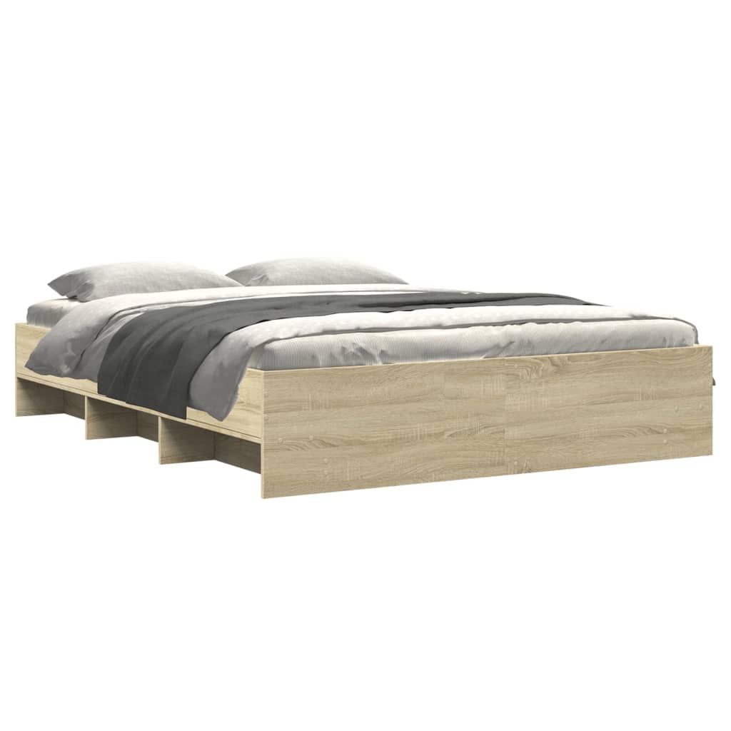 Bed Frame | Sonoma oak | Engineered wood, Plywood | King | Bed Frame