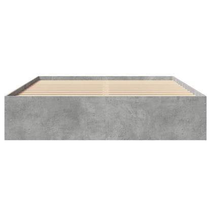 Bed Frame without Mattress Concrete Grey 150x200cm Engineered Wood