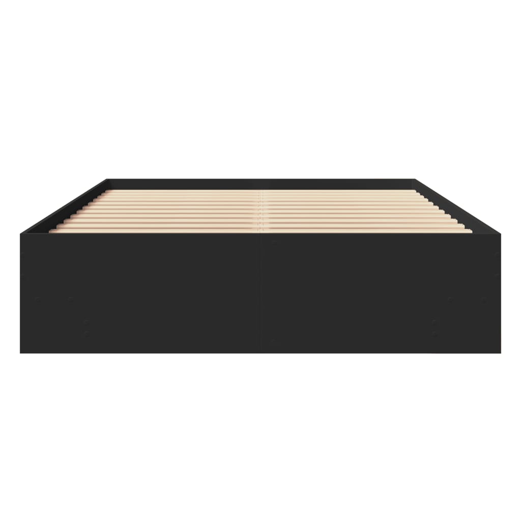 Bed Frame | Black | Engineered wood | Double | Bed Frame | Rectangular
