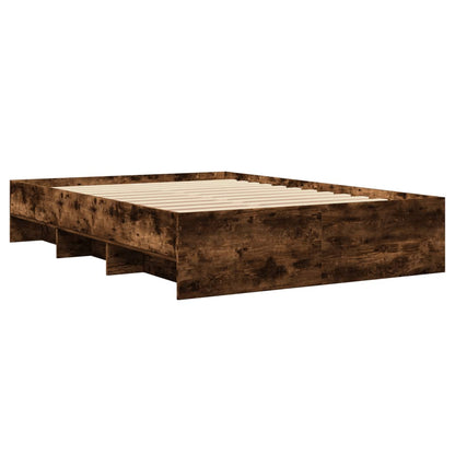 Bed Frame | Smoked Oak | Engineered wood | 140 x 200 cm | Bed Frame