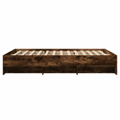 Bed Frame | Smoked Oak | Engineered wood | 140 x 200 cm | Bed Frame