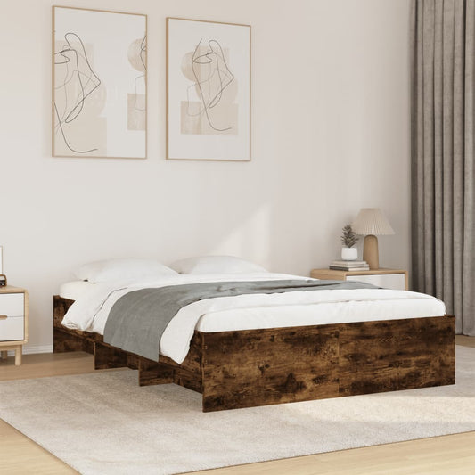 Bed Frame | Smoked Oak | Engineered wood | 140 x 200 cm | Bed Frame