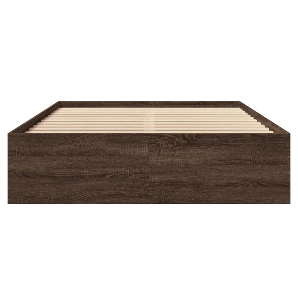 Bed Frame | Brown Oak | Engineered Wood | 140x200 | Bed Frame