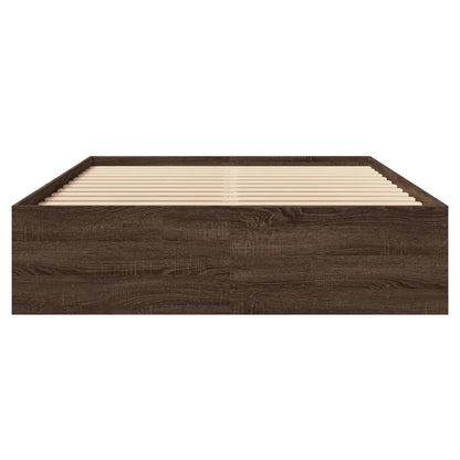 Bed Frame | Brown Oak | Engineered Wood | 140x200 | Bed Frame