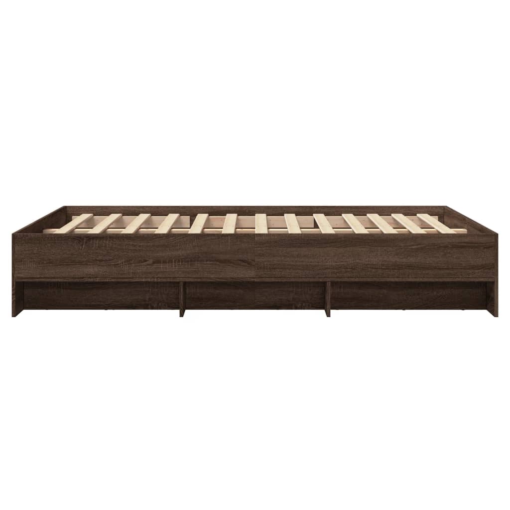 Bed Frame | Brown Oak | Engineered Wood | 140x200 | Bed Frame