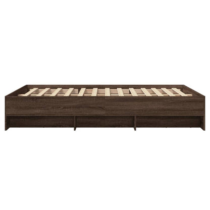 Bed Frame | Brown Oak | Engineered Wood | 140x200 | Bed Frame