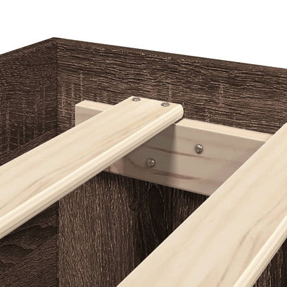 Bed Frame | Brown Oak | Engineered Wood | 140x200 | Bed Frame