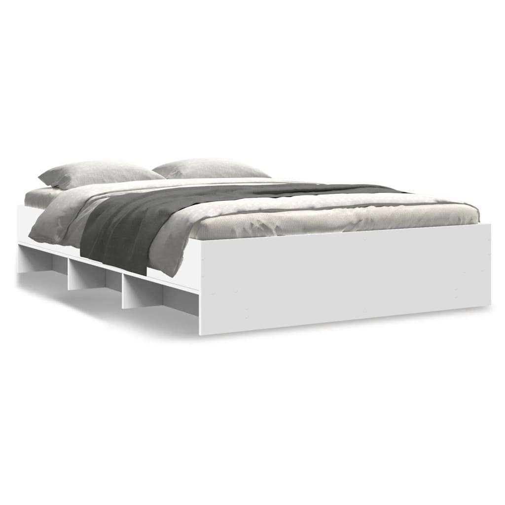 Bed Frame without Mattress White 120x200 cm Engineered Wood