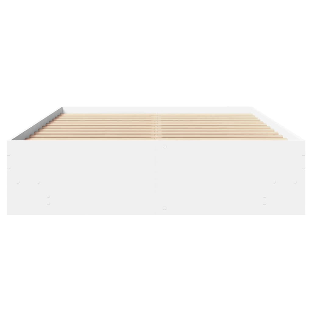 Bed Frame without Mattress White 120x200 cm Engineered Wood