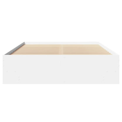 Bed Frame without Mattress White 120x200 cm Engineered Wood