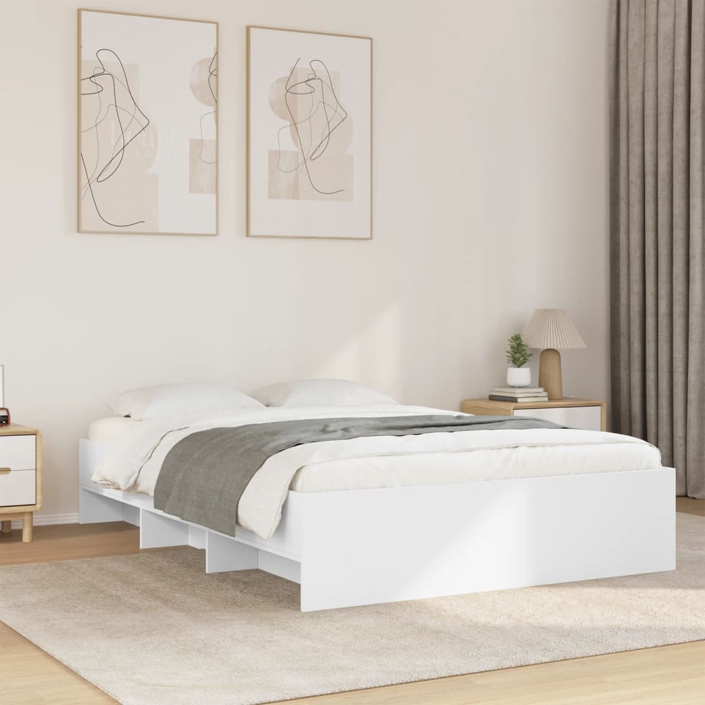 Bed Frame without Mattress White 120x200 cm Engineered Wood