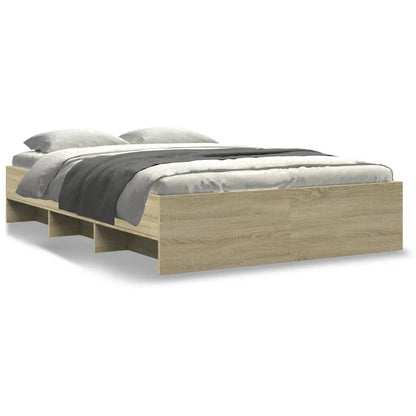 Bed Frame without Mattress Sonoma Oak 120x200 cm Engineered Wood