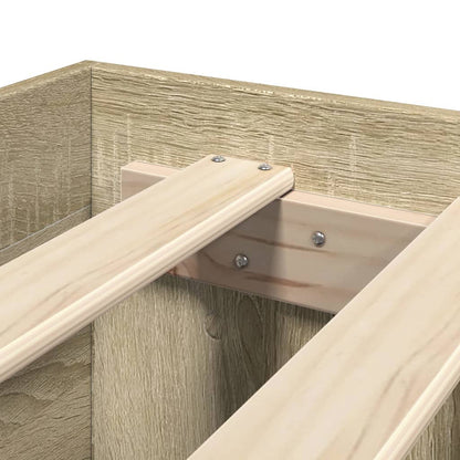 Bed Frame without Mattress Sonoma Oak 120x200 cm Engineered Wood