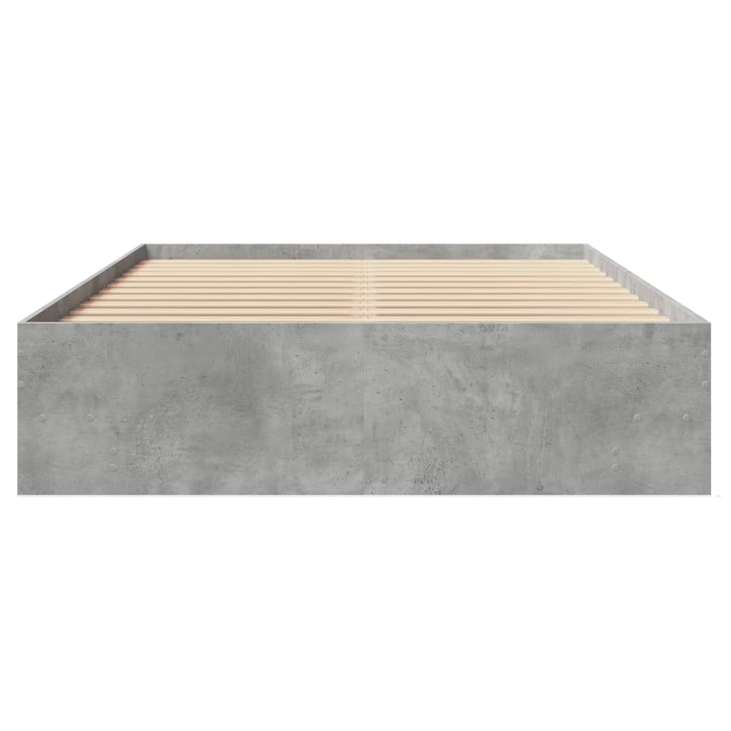 Bed Frame | Concrete Grey | Engineered Wood | Double | Bed Frame