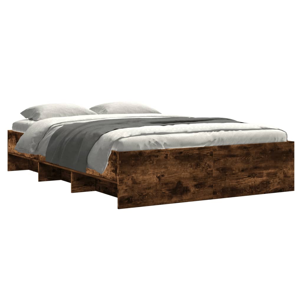 Bed Frame | Smoked Oak | Engineered Wood | Double | Bed Frame