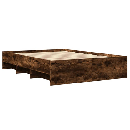 Bed Frame | Smoked Oak | Engineered Wood | Double | Bed Frame