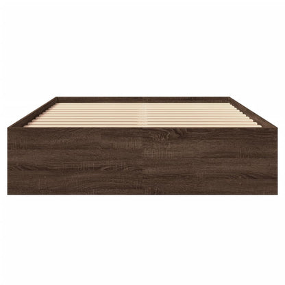 Bed Frame | Brown Oak | Engineered Wood | Double | Bed Frame