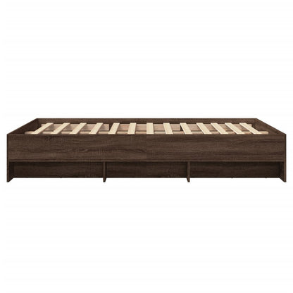 Bed Frame | Brown Oak | Engineered Wood | Double | Bed Frame