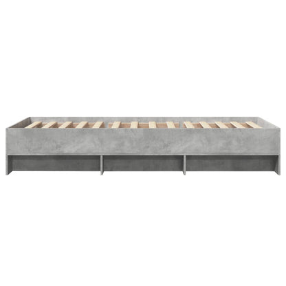 Bed Frame without Mattress Concrete Grey 100x200cm Engineered Wood