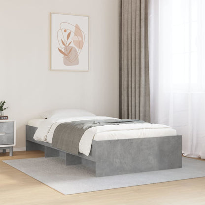 Bed Frame without Mattress Concrete Grey 100x200cm Engineered Wood