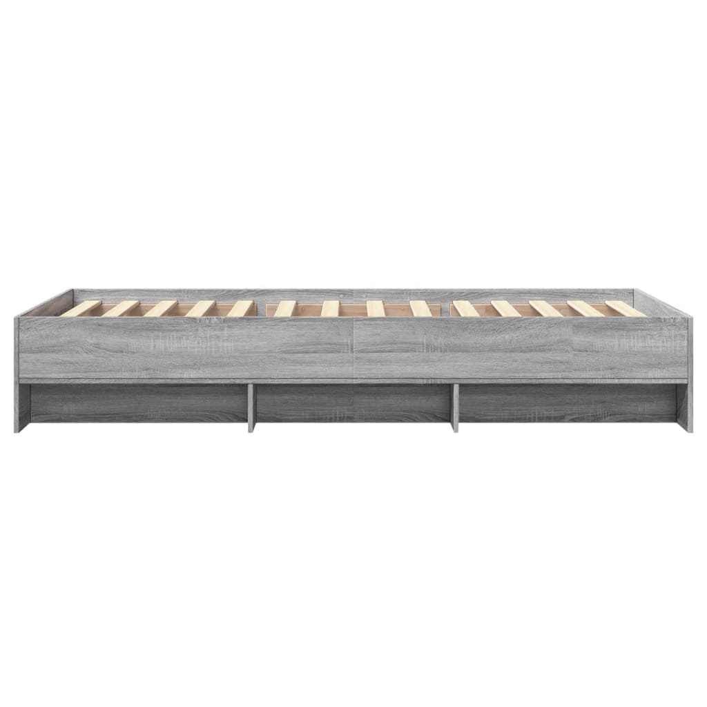 Bed Frame | Grey Sonoma | Engineered wood | 100 x 200 cm | Bed Frame