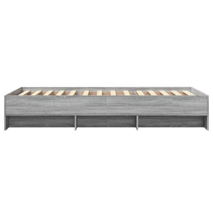 Bed Frame | Grey Sonoma | Engineered wood | 100 x 200 cm | Bed Frame