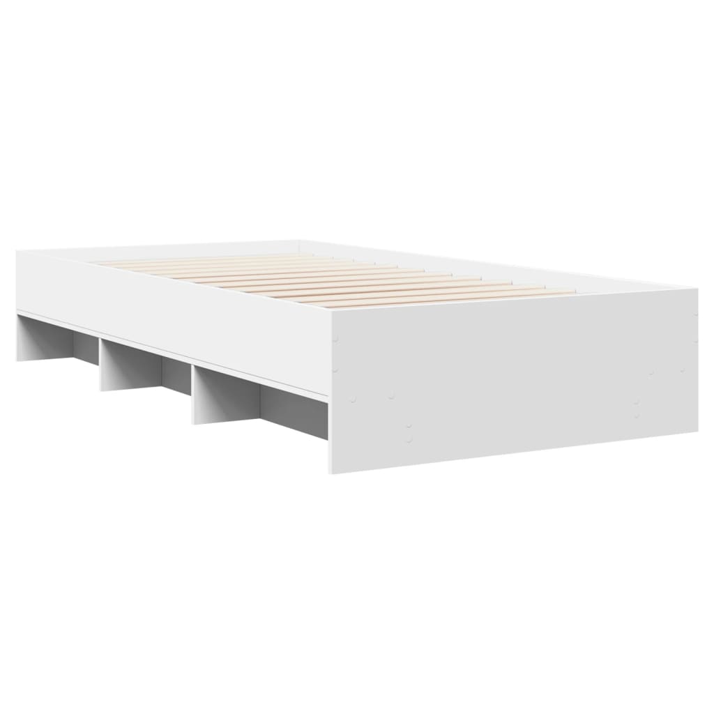 Bed Frame | White | Engineered Wood, Plywood | 90 x 200 cm | Bed Frame