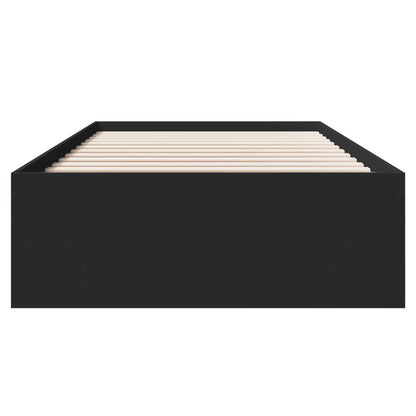 Bed Frame | Black | Engineered wood | Single | Bed Frame | Rectangular