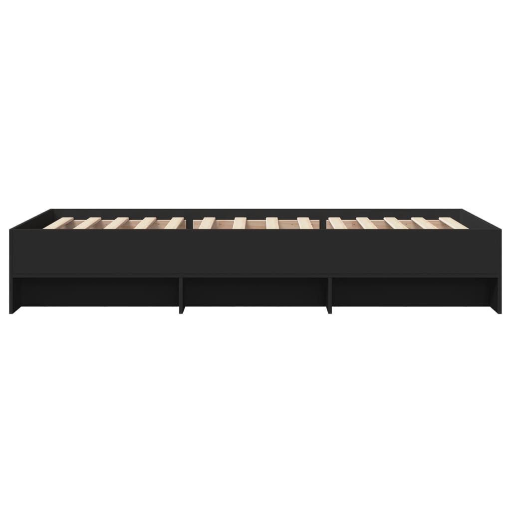 Bed Frame | Black | Engineered wood | Single | Bed Frame | Rectangular