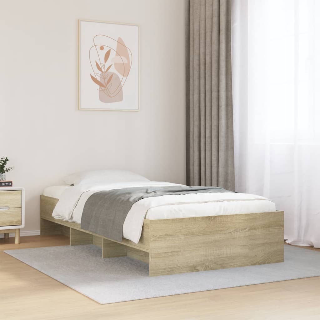 Bed Frame | Sonoma Oak | Engineered wood | Single | Modern | Bed Frame