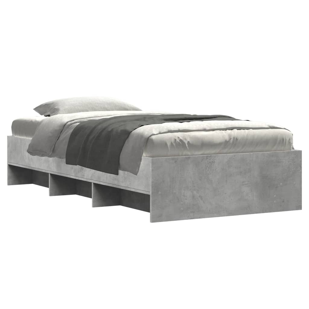 Bed Frame | Grey Sonoma | Engineered wood, Plywood | 90x200 cm