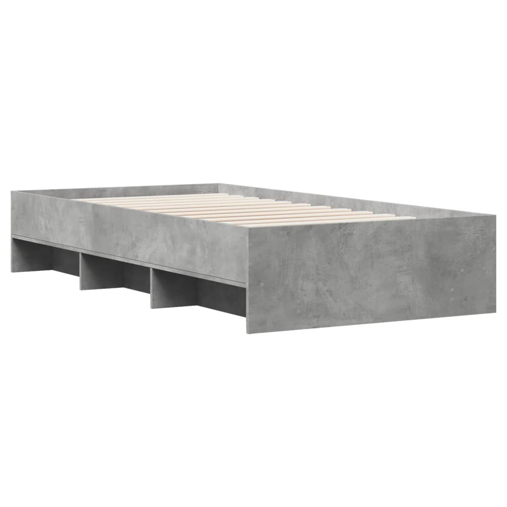 Bed Frame | Grey Sonoma | Engineered wood, Plywood | 90x200 cm