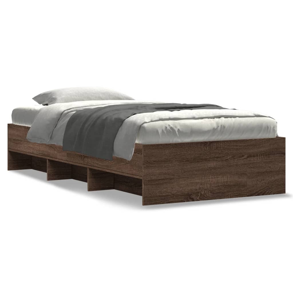 Bed Frame | Brown Oak | Engineered Wood | Single | Bed Frame