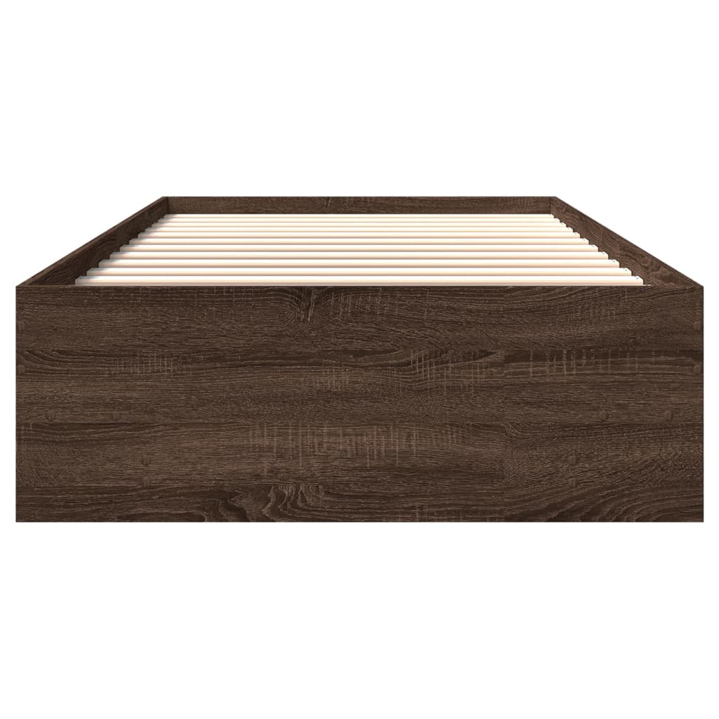 Bed Frame | Brown Oak | Engineered Wood | Single | Bed Frame