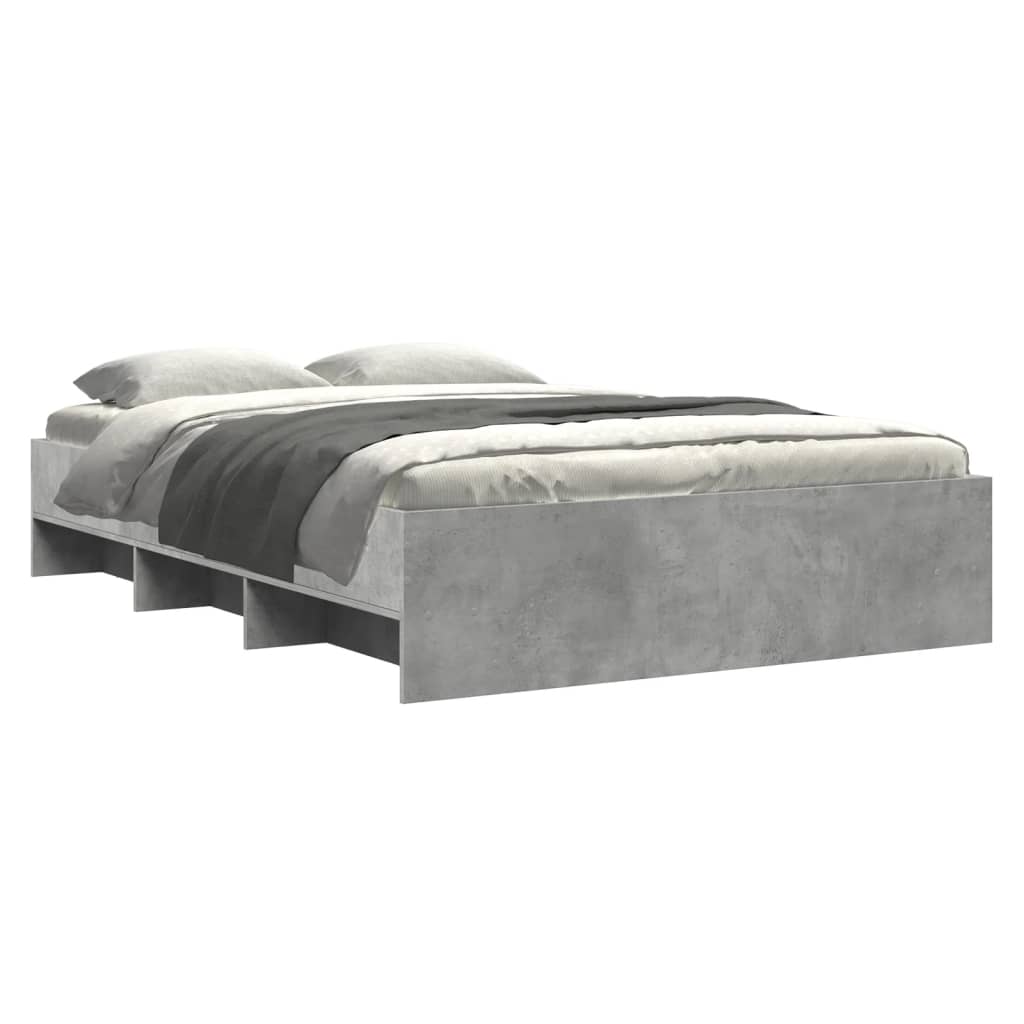 Bed Frame | Concrete grey | Engineered wood | Double | Bed Frame