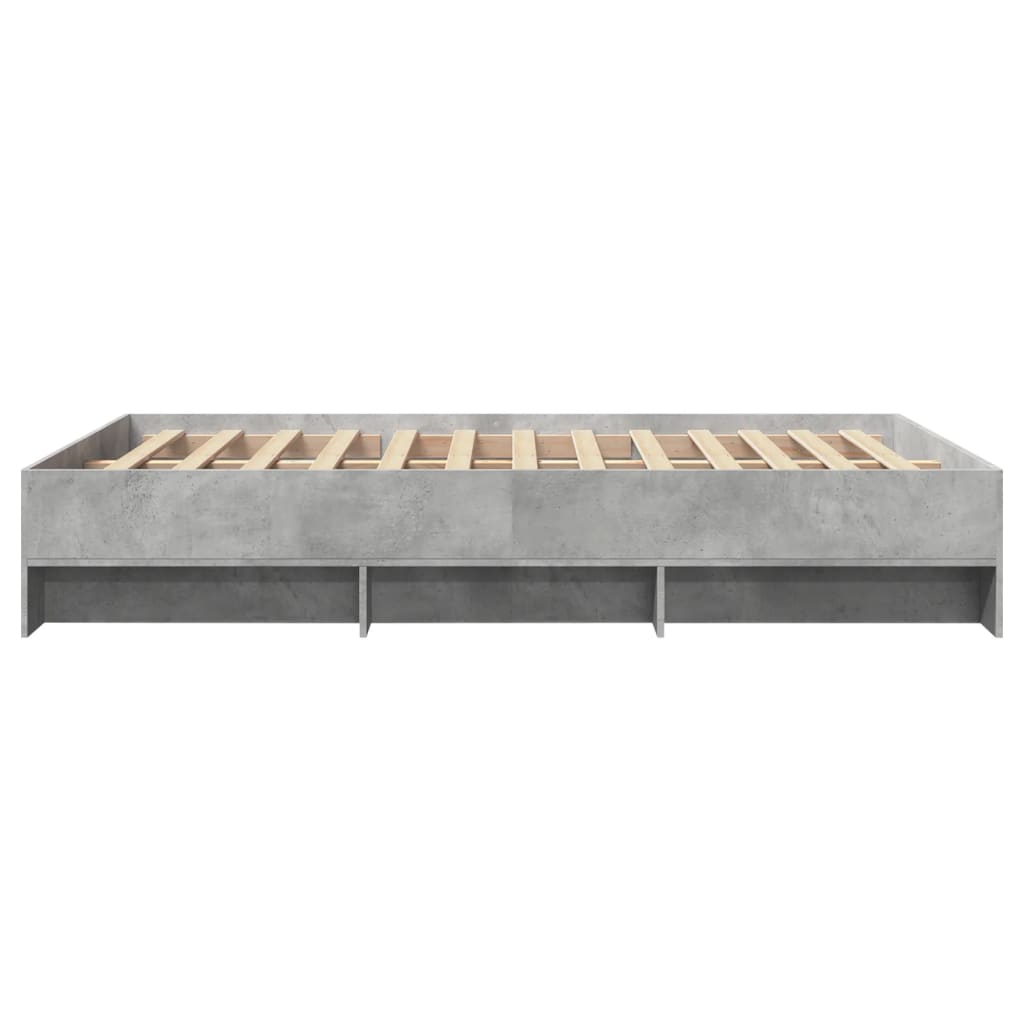 Bed Frame | Concrete grey | Engineered wood | Double | Bed Frame