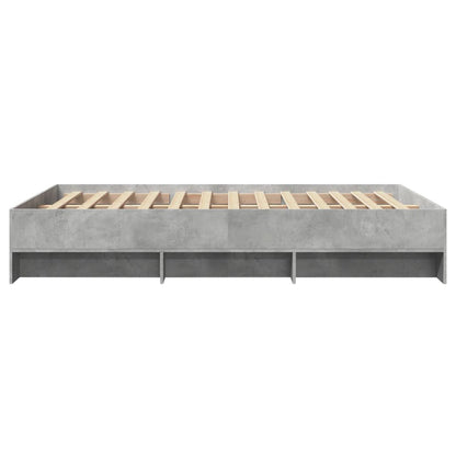 Bed Frame | Concrete grey | Engineered wood | Double | Bed Frame
