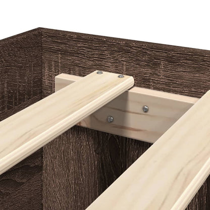 Bed Frame | Brown oak | Engineered wood | Double | Bed Frame