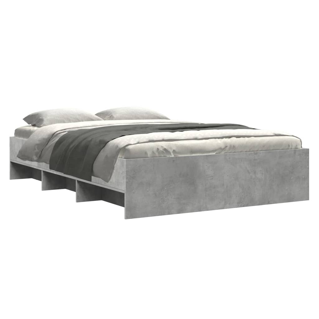 Bed Frame | Concrete grey | Engineered wood, plywood | Small Double