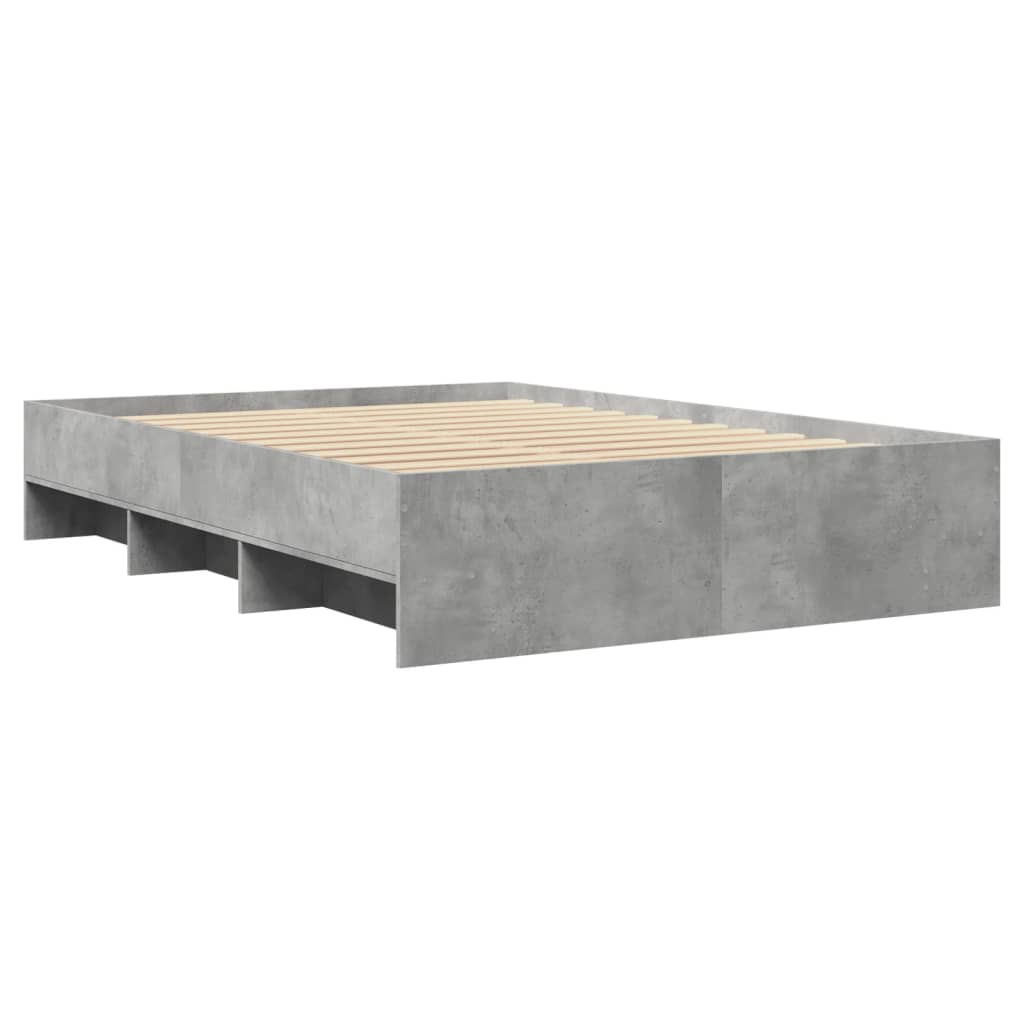 Bed Frame | Concrete grey | Engineered wood, plywood | Small Double