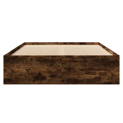 Bed Frame | Smoked Oak | Engineered Wood | Small Double | Storage