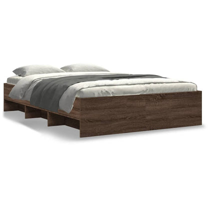 Bed Frame | Brown Oak | Engineered wood | Small Double | Bed Frame