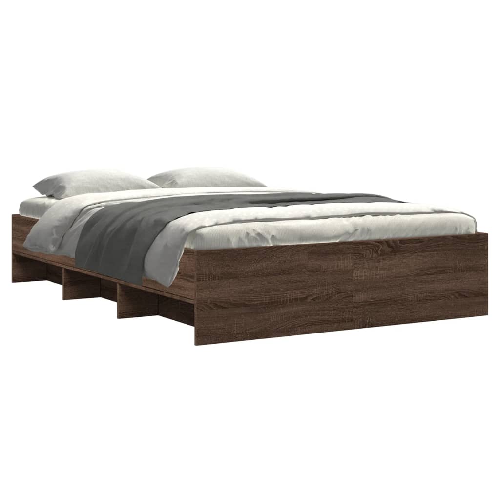Bed Frame | Brown Oak | Engineered wood | Small Double | Bed Frame