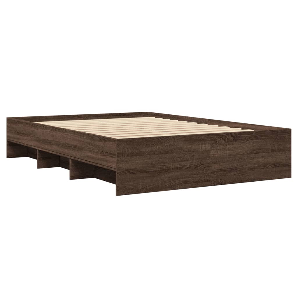 Bed Frame | Brown Oak | Engineered wood | Small Double | Bed Frame